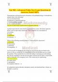 Nur 502 - Advanced Patho Test Exam Questions & Answers&comma; Rated 100&percnt;