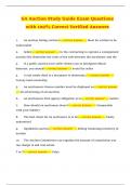 GA Auction Study Guide Exam Questions with 100&percnt; Correct Verified Answers