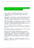 HEALTH MODULE 6 EXAM QUESTIONS WITH COMPLETE ANSWERS&period;
