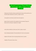 NR 503 Epidemiology Week 3 Exam Questions with verified solutions &vert; Rated A&plus;