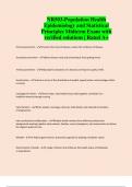 NR503-Population Health Epidemiology and Statistical Principles Midterm Exam with verified solutions &vert; Rated A&plus;