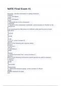 NATE Final Exam with correct answers 2024