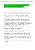 PPN 101 EXAM REVIEW QUESTIONS WITH COMPLETE ANSWERS&period;