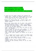 FIRE INSPECTION & CODE ENFOREMENT 8TH ED CH1&period; QUESTIONS WITH ACTUAL SOLUTIONS&period;