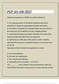 PCP 101-109&vert;275 TEST REVIEW QUESTIONS WITH CORRECT ANSWERS&vert;TEST YOUR KNOWLEDGE&vert;106 PAGES