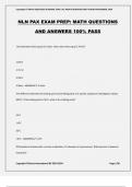 NLN PAX EXAM PREP&colon; MATH QUESTIONS AND ANSWERS 100&percnt; PASS