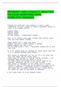 PROPERTY AND CASUALTY PRACTICE PSI EXAM QUESTIONS WITH COMPLETE ANSWERS&period;