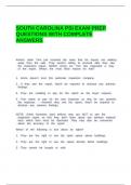 SOUTH CAROLINA PSI EXAM PREP QUESTIONS WITH COMPLETE ANSWERS