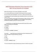 AMA PCM Digital Marketing Exam Questions And 100&percnt; Correct Answers &lpar;A&plus; Graded&rpar;