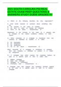 2021 SOUTH CAROLINA PSI REAL ESTATE EXAM PREP QUESTIONS & ANSWERS STUDY GUIDE GRADED A&plus;&period;