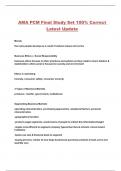 AMA PCM Final Study Set 100&percnt; Correct Latest Update