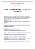 TNCC ENA 9th Edition Pre Test Questions and Answers