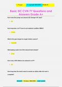 Basic DC CVN 77 Questions and  Answers Grade A&plus;