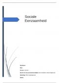 VIA SOCIALE EENZAAMHEID verslag