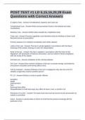 POST TEST &num;1 LD 5&comma;15&comma;16&comma;20&comma;39 Exam Questions with Correct Answers