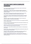 SCL1501 UNIT 1 WITH COMPLETE ANSWERS