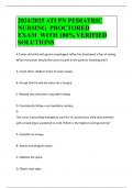 2024&sol;2025 ATI PN PEDIATRIC NURSING  PROCTORED EXAM  WITH 100&percnt; VERIFIED SOLUTIONS