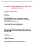 GI PRACTICE QUESTIONS AND 100&percnt; CORRECT ANSWERS 2025-2026