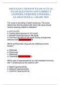 AH2 EXAM 2 NEWEST EXAM ACTUAL EXAM QUESTIONS AND CORRECT ANSWERS &lpar;VERIFIED ANSWERS&rpar; &vert; GUARANTEED A&plus; GRADE 2025