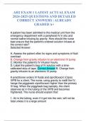 AH2 EXAM 1 LATEST ACTUAL EXAM QUESTIONS AND DETAILED CORRECT ANSWERS &vert; ALREADY GRADED A&plus;