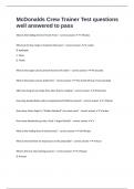 McDonalds Crew Trainer Test questions well answered to pass