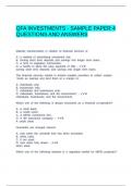 QFA REGS - SAMPLE PAPER 1 QUESTIONS & ANSWERS SOLVED 100&percnt; CORRECT&excl;&excl;