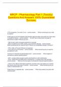  MRCP - Pharmacology Part 1 &lpar;Toxicity&rpar; Questions And Answers 100&percnt; Guaranteed Success&period;