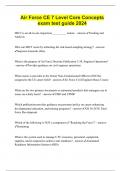Air Force CE 7 Level Core Concepts exam test guide 2024