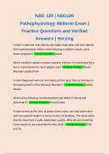 NSG 120 &vert; NSG120 Pathophysiology Midterm Exam &vert; Practice Questions and Verified Answers &vert; Herzing