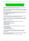 BDOC Study Guide Questions For Reflection With Correct Answers