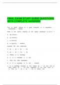 FINAL EXAM STUDY GUIDE QUESTIONS WITH COMPLETE ANSWERS&period;