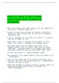 HUM 101 FINAL STUDY GUIDE QUESTIONS WITH COMPLETE ANSWERS
