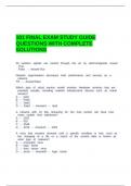 101 FINAL EXAM STUDY GUIDE QUESTIONS WITH COMPLETE SOLUTIONS