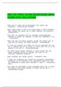 HIM 101 FINAL EXAM QUESTIONS WITH COMPLETE SOLUTIONS