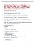Chiropractic Assitant certification FINAL EXAM NEWEST 2024 ACTUAL EXAM COMPLETE QUESTIONS AND CORRECT DETAILED ANSWERS WITH RATIONALES &lpar;VERIFIED ANSWERS&rpar; ALREADY GRADED A&plus;
