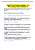 CHSE Exam Study Questions And Answers &vert; Guaranteed Pass&excl;&excl;&excl;