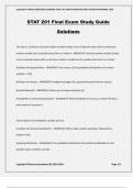STAT 201 Final Exam Study Guide Solutions