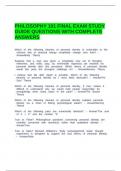 PHILOSOPHY 101 FINAL EXAM STUDY GUIDE QUESTIONS WITH COMPLETE ANSWERS