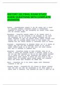 HISTORY 101 FINAL EXAM STUDY GUIDE QUESTIONS WITH COMPLETE ANSWERS