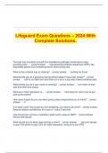   Lifeguard Exam Questions &ndash; 2024 With Complete Solutions&period;