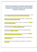 NCCCO Overhead Crane New Update 2024&sol; Actual Exam Questions with Correct Verified Answers&sol; Graded A&plus;