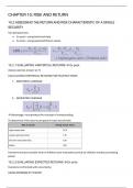 Chapter 10 Risk and Return FinMan244 Summary