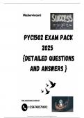 PYC1502 EXAM PACK 2025  &lbrace;DETAILED QUESTIONS AND ANSWERS &rcub;