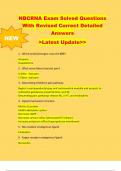 NBCRNA Exam Solved Questions  With Revised Correct Detailed  Answers  NEW  >Latest Update>> 