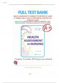 TEST BANK For Health Assessment in Nursing&comma; 7th Edition by Weber&comma; Verified Chapters 1 - 34&comma; Complete A&plus; Guide