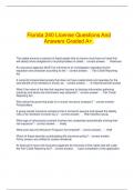  Florida 240 License Questions And Answers Graded A&plus;&period;