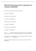 MUS-105 Final Exam Part 1 Questions & Answers 2024&sol;2025