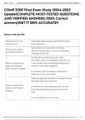 COMP 3300 Final Exam Study &vert;2024-2025 Update&vert;COMPLETE MOST-TESTED QUESTIONS AND VERIFIED ANSWERS &lpar;100&percnt; Correct answers&rpar;&vert;GET IT 100&percnt; ACCURATE&excl;&excl;