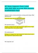 NC Home Inspector Exam Latest  2024&period;2025 100&percnt; Accurate With Answers GUARANTEED PASS