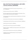 Mus 101 Final Test Questions with 100&percnt; Correct Answers 2024&sol;2025